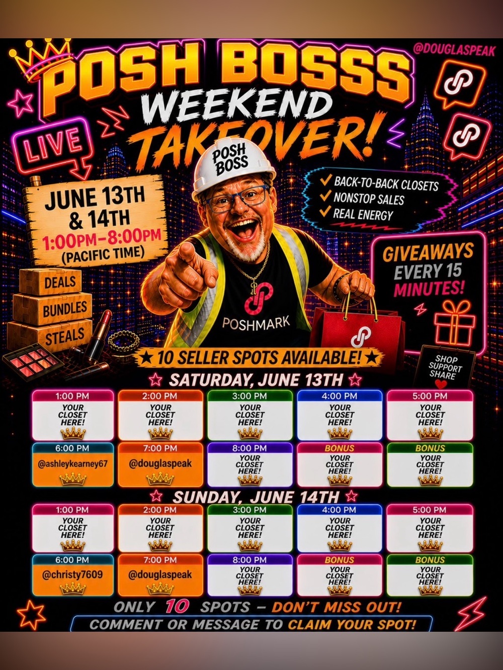 Poshmark Posh Boss Weekend Takeover